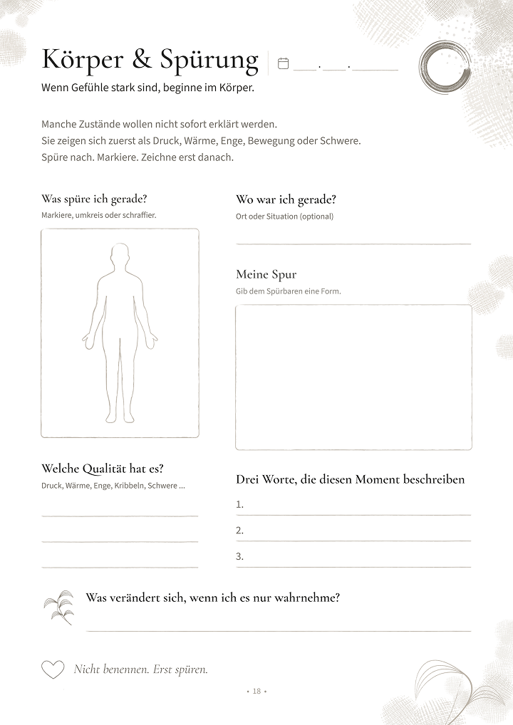 Journalvorschau Koerper und Spuerung